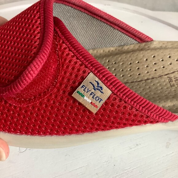 Fly Flot Anatomic Anti Shock Wedge Cloth Slip On Sandals Women EU 40 Italy Made - Picture 5 of 6